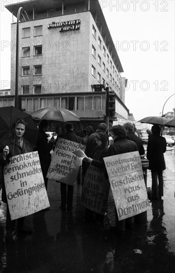 Protest action by young people from Dortmund on 25. 3. 1971 in Dortmund against the Greek military junta