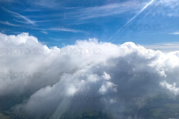Close-up view from above of clouds