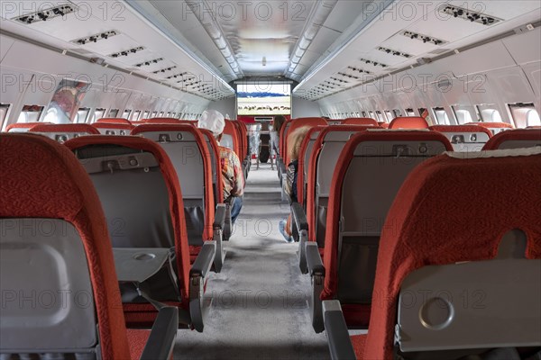 Rows of seats in the passenger aircraft "Lady Agnes"