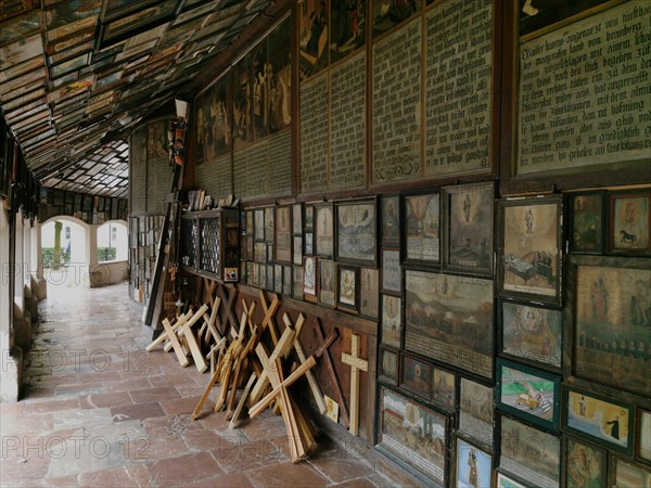 Votive tablets in the circuit around the Chapel of Grace in Altoetting