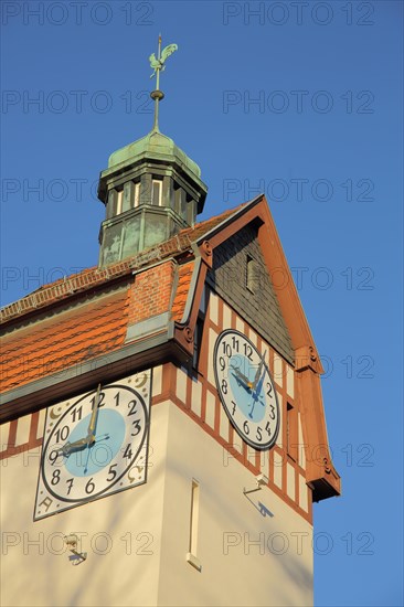 Tower with clock of the Asklepios Clinic