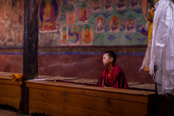 A young monk at Spituk Monastery