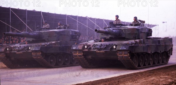 Bergen. Field parade of the Bundeswehr on the 30th anniversary of the founding of the Bundeswehr on 13. 11. 1985