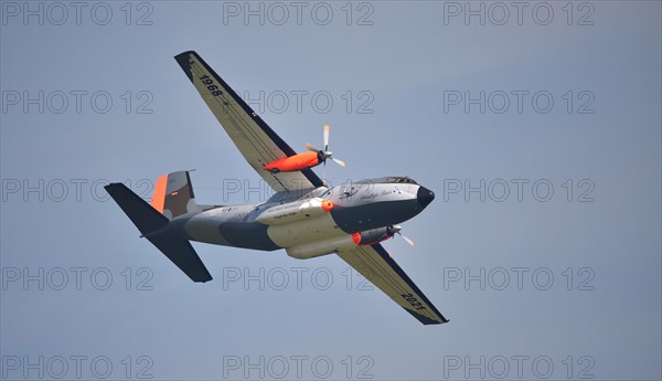 Propeller plane Transall C-160 during the Goodbye Tour over Rendsburg