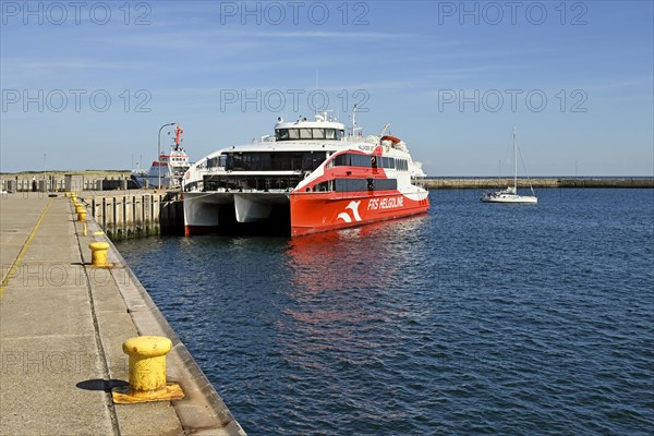 Catamaran Halunder Jet in the harbour of Helgoland Island