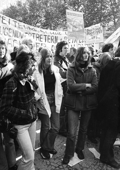 A demonstration initiated by the German Federation of Trade Unions