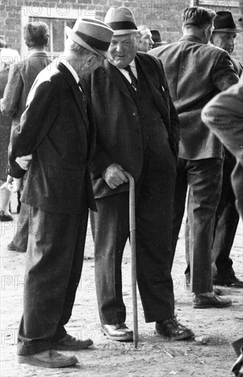 The auction of a bankrupt farm on 22. 09. 1971 in Greven in Muensterland