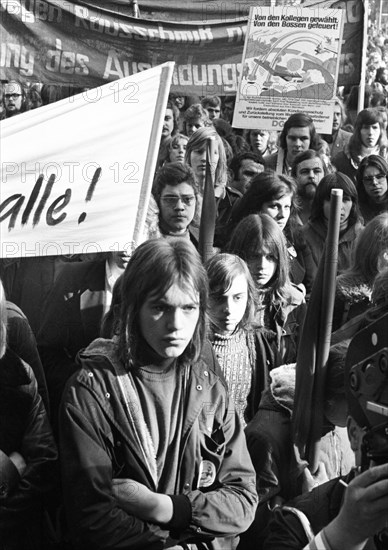 A demonstration initiated by the German Federation of Trade Unions