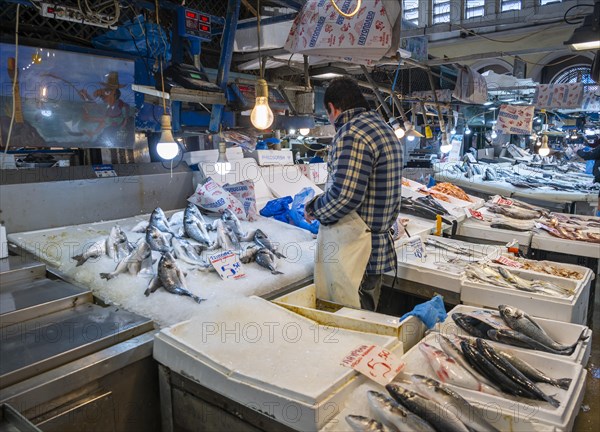 Raw fish at a stall