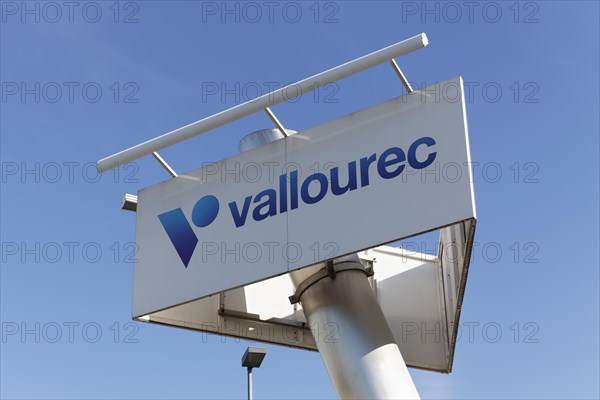 Vallourec logo on a pillar in front of the plant