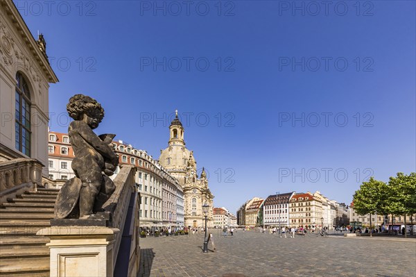 Stairs to the Transport Museum and the Church of Our Lady on Neumarkt