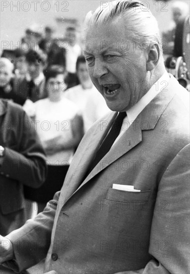 Federal Chancellor Kurt-Georg Kiesinger in 1969 opening the campaign for the 1969 federal election in his constituency of Loerrach