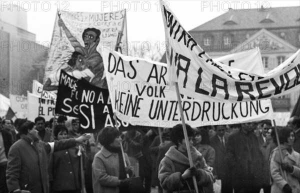 Spanish guest workers and German students demonstrated in Bonn in 1970 against the oppression of the Franco dictatorship