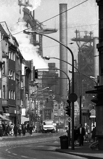 Negative highlights in the Ruhr area in the years 1965 to 1971. Air pollution in the Ruhr area