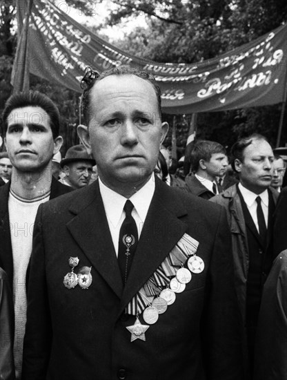 Impressions from the USSR 1972. Day of liberation from the Nazi regime. War veterans