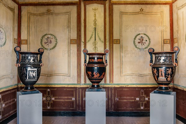 Exhibits and interior design in the Pompejanum in Aschaffenburg