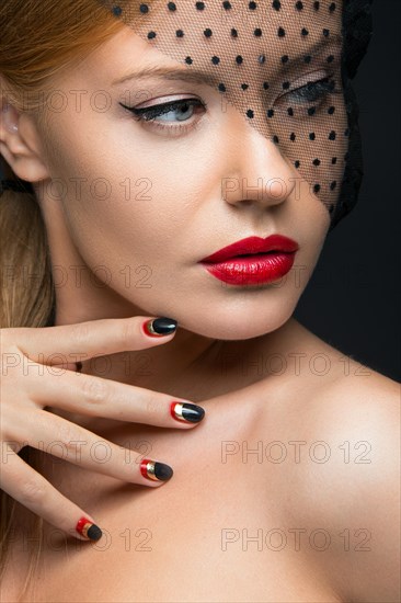 Beautiful girl with a veil