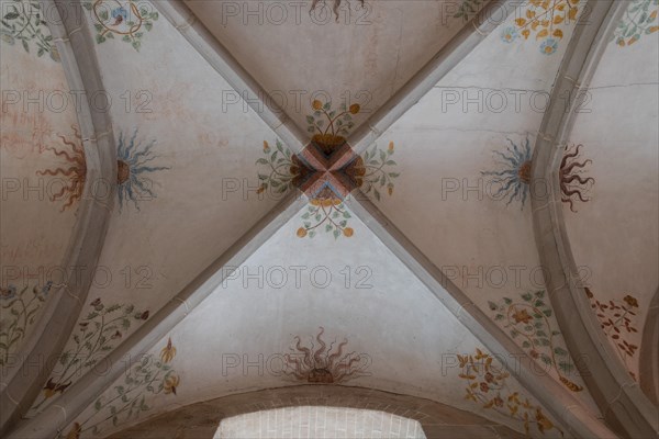 Ceiling with floral frescoes