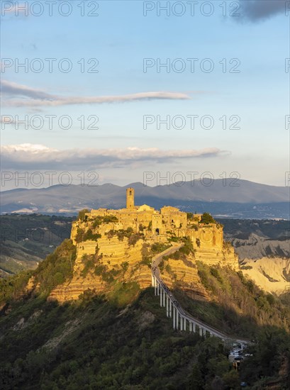 View of old hill-top town of Civita di Bagnoregio