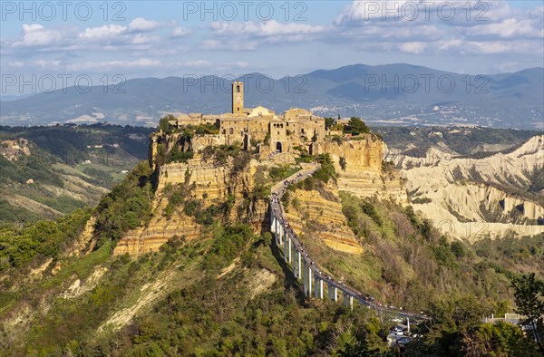 View of old hill-top town of Civita di Bagnoregio