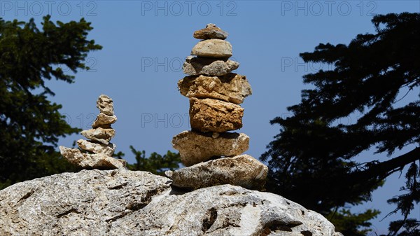 Cairns on boulders