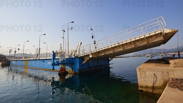 Little open swing bridge