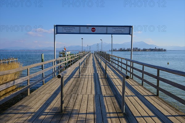 Lake Ciemsee wooden jetty