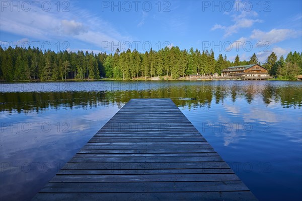 Wooden footbridge