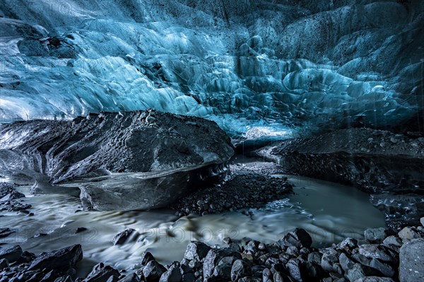 Ice cave in Vatnajoekull glacier