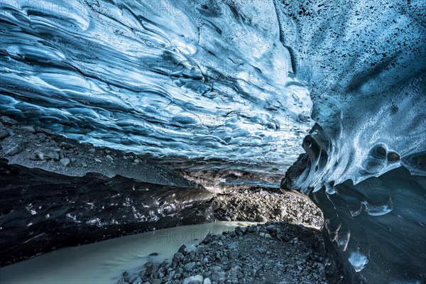 Ice cave in Vatnajoekull glacier