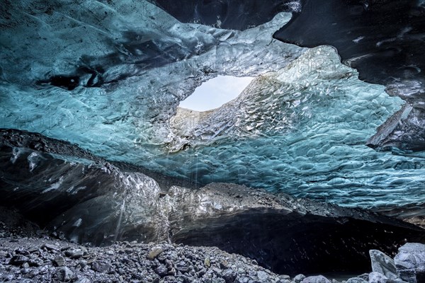 Ice cave in Vatnajoekull glacier