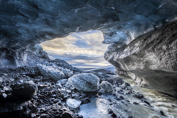 Ice cave in Vatnajoekull glacier