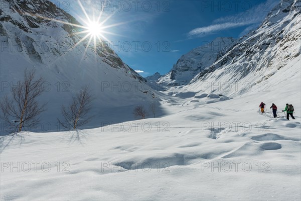 Snowshoe Hike through the Zinal Valley in the Canton of Valais