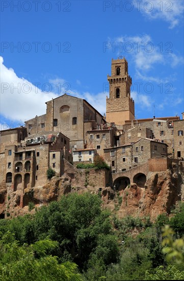 View of the old town of Pitigliano