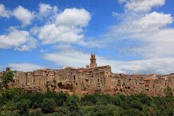 View of the old town of Pitigliano