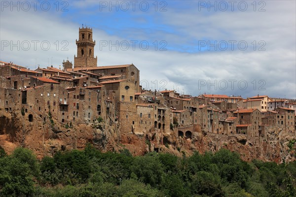 View of the old town of Pitigliano