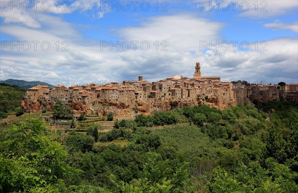 View of the old town of Pitigliano