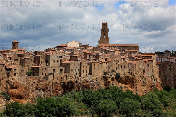 View of the old town of Pitigliano