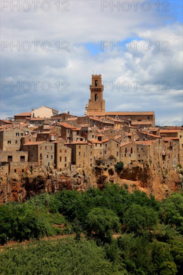 View of the old town of Pitigliano