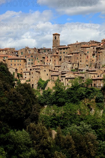View of the small medieval town of Sorano