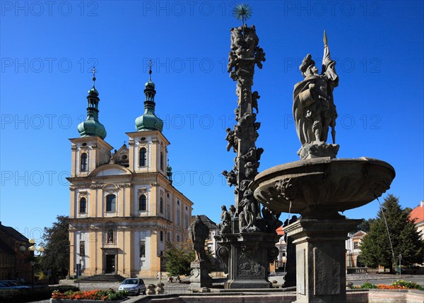 Dechantei Church of the Annunciation and Plague Column of Duchcov