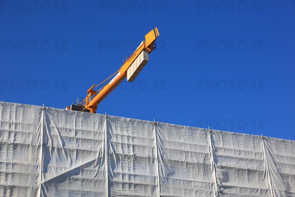 Large construction site of an office building