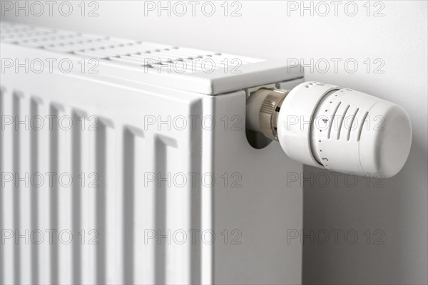 Close-up of thermostatic radiator valve