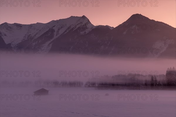 Atmosphere with ice fog in Sulzbachtal
