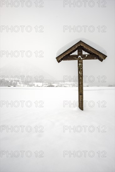 Field cross with Christ figure