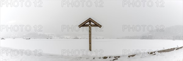 Field cross with Christ figure