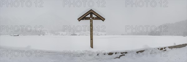 Field cross with Christ figure