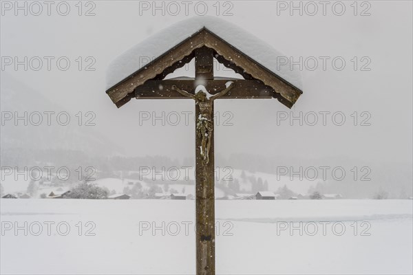 Field cross with Christ figure