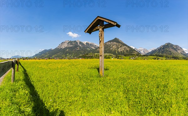 Field cross with Christ figure