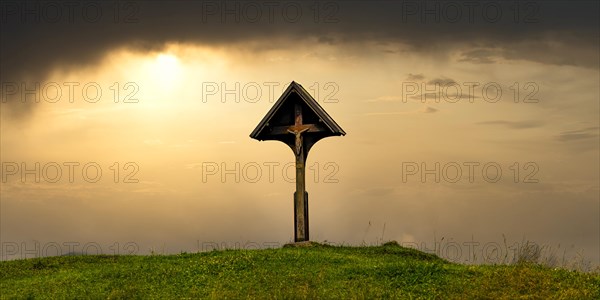 Field cross with Christ figure